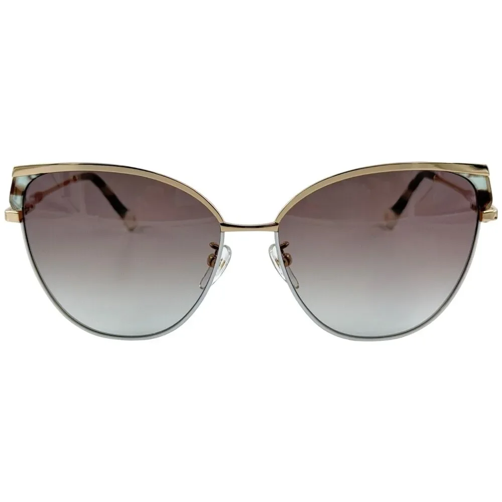 Yalea SYA082 Helena Womens Metal Sunglass 0361 Rose Gold White 59-15 w Case